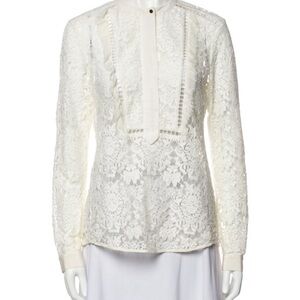 Elegant Lace White Blouse